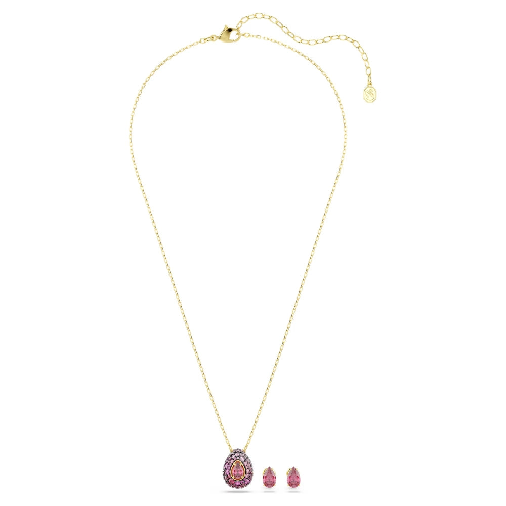Swarovski Sublima Gold-Tone Plated Matching Set With Red Cubic Zirconia 5752883