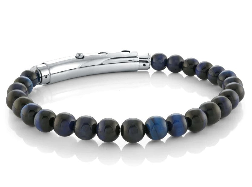 Italgem Blue Tiger-Eye Beaded Bracelet [803-03649]