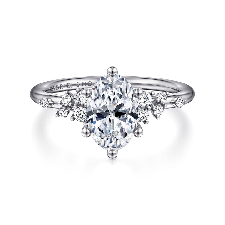Women's 14K White Gold Diamond 0.18 CTW Semi-Mount Engagement Ring