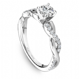 14K White Gold Diamond Engagement Ring