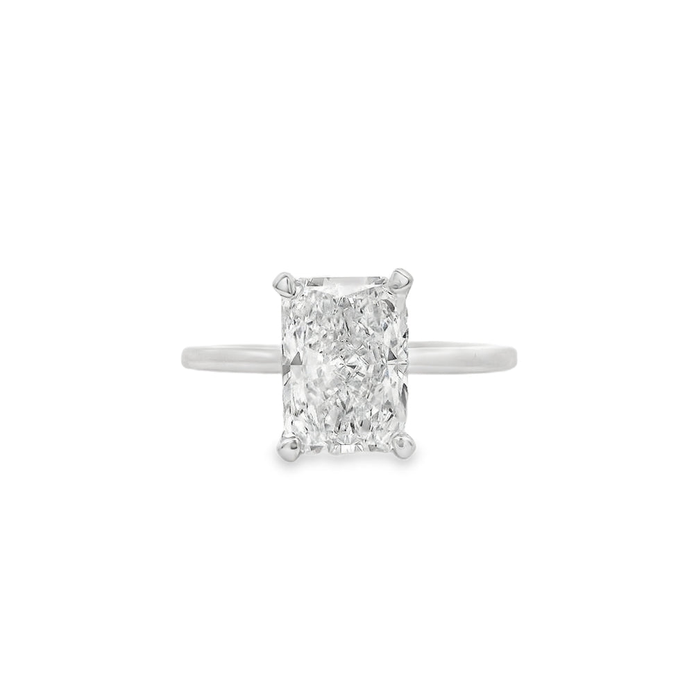 18K White Gold Hidden Halo 0.13 CTW Diamond Semi-Mount Engagement Ring