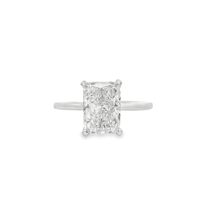 18K White Gold Hidden Halo 0.13 CTW Diamond Semi-Mount Engagement Ring