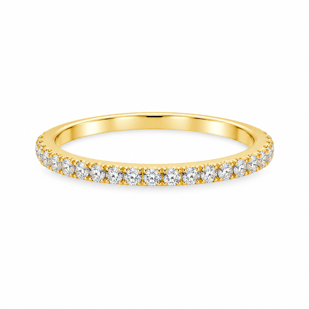 14K Yellow Gold SI1 G/H 0.16 CTW Diamond Women's Wedding Band