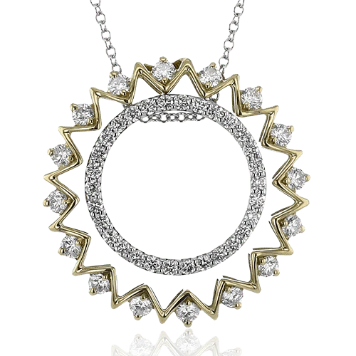 Women's 18K Two-tone Gold Simon G. 0.74 CTW Diamond Circle Pendant