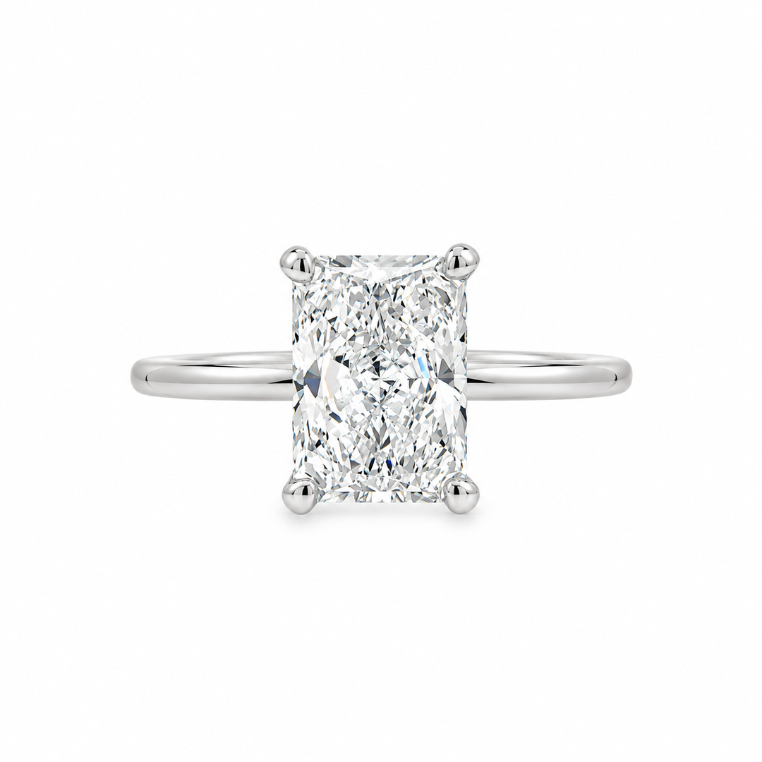 18K White Gold Hidden Halo 0.13 CTW Diamond Semi-Mount Engagement Ring