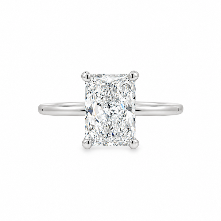 18K White Gold Hidden Halo 0.13 CTW Diamond Semi-Mount Engagement Ring