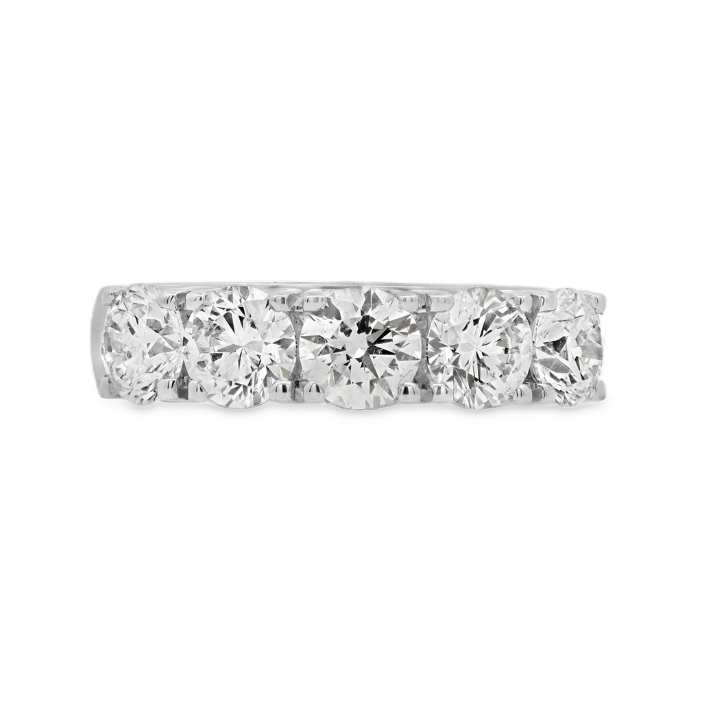Women's 18K White Gold 2.57 CTW Diamond Anniversary Ring