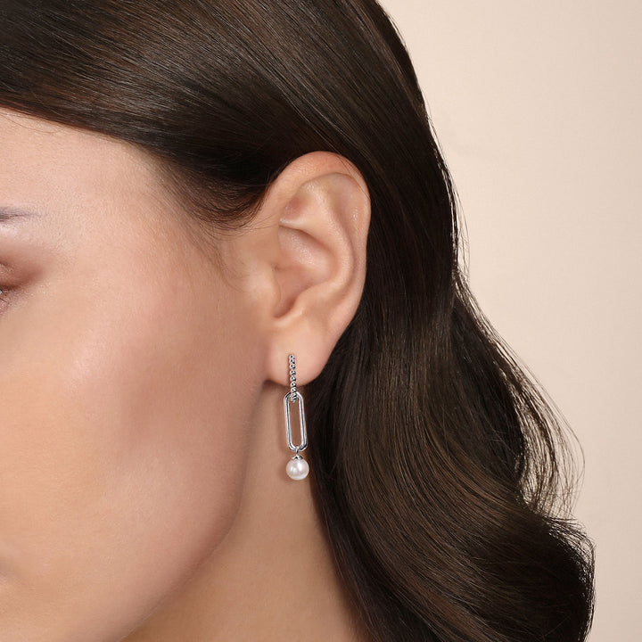 Sterling Silver Gabriel & Co. Dangle Earrings With Pearls
