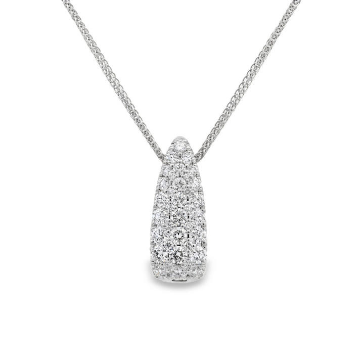 18K White Gold Simon G. 1.52 CTW Diamond Necklace With 19" Chain