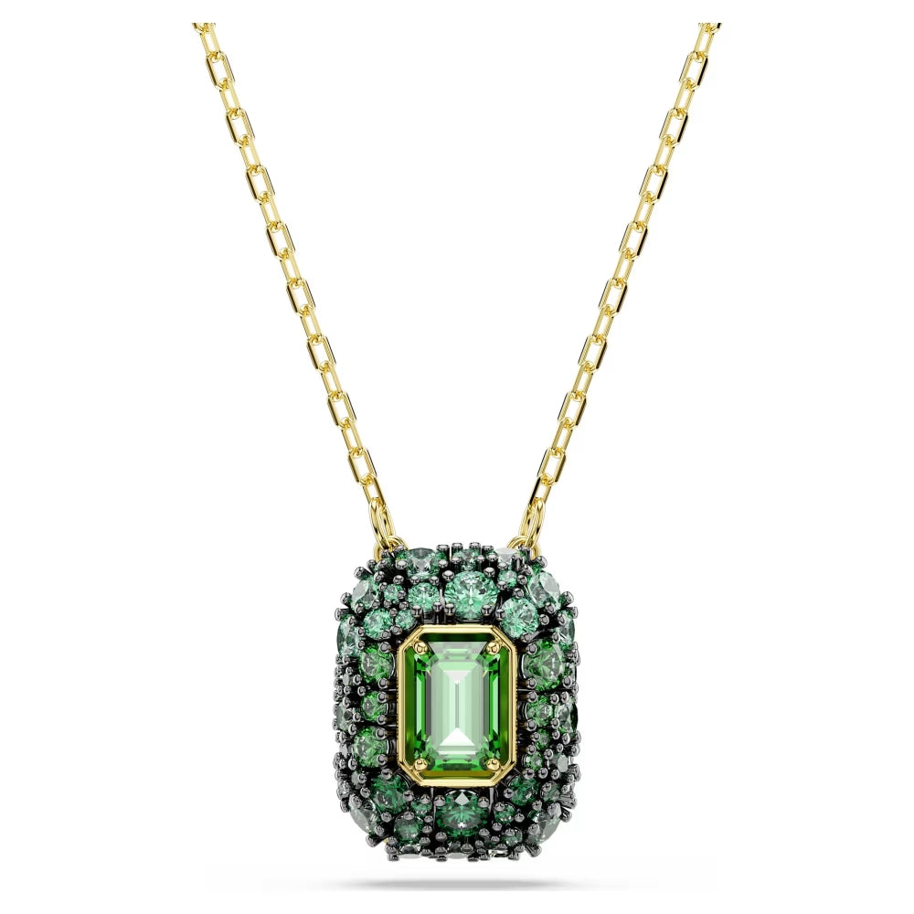 Swarovski Sublima Gold-Tone Plated Necklace With Green Cubic Zirconia 5752884