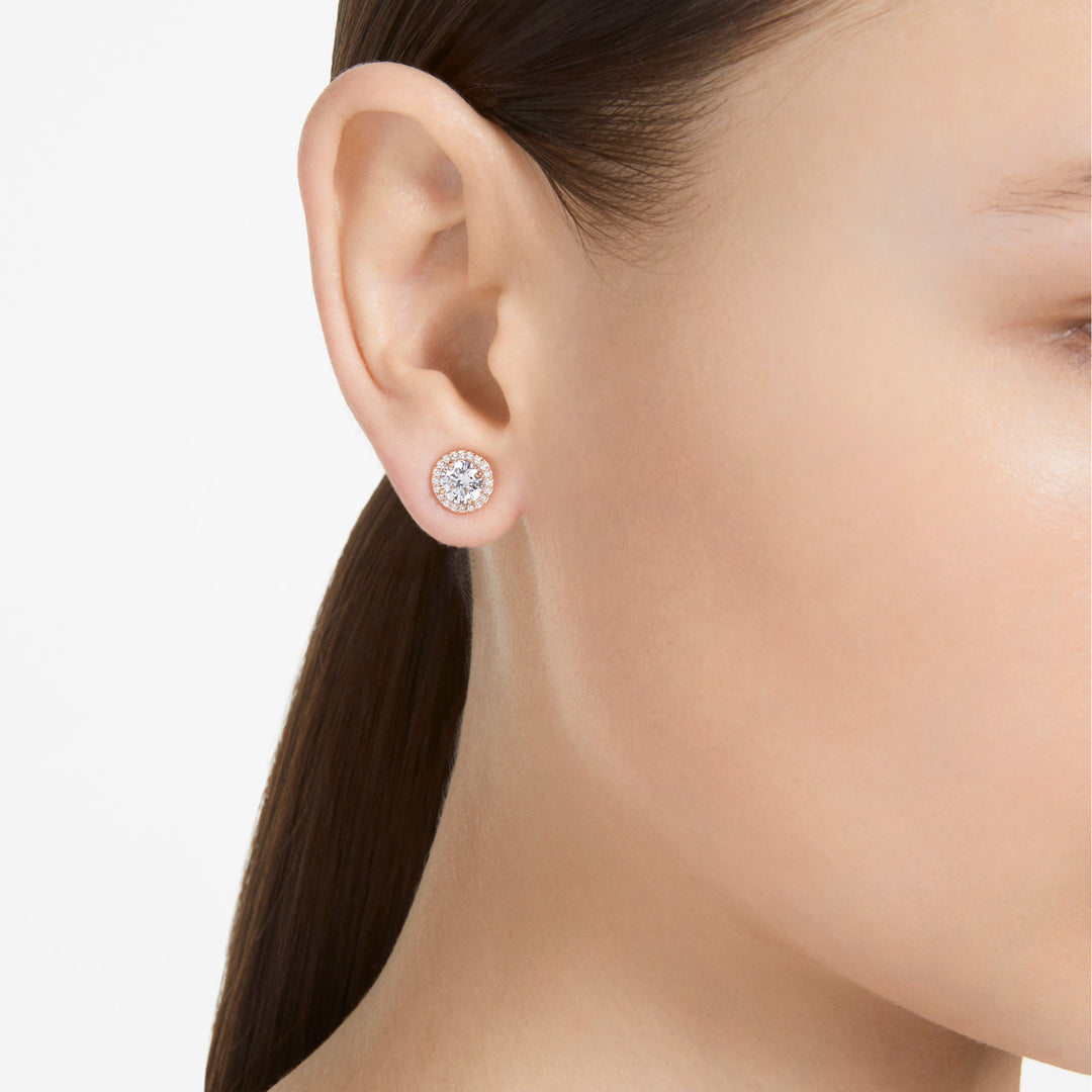 Swarovski Una Angelic Rose Gold-Tone Plated Stud Earrings With Clear Zirconia's 5626275