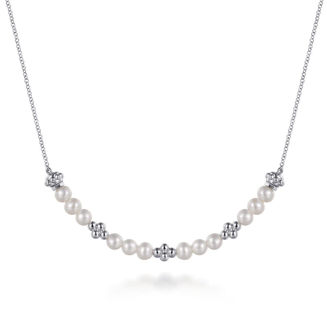 Sterling Silver Gabriel & Co. Bujukan Pearl Necklace
