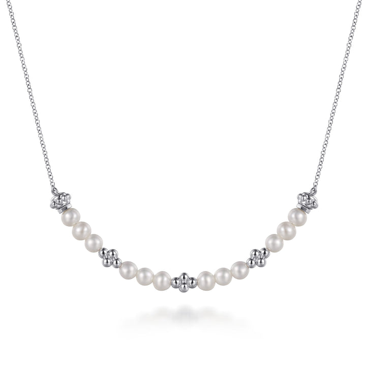 Sterling Silver Gabriel & Co. Bujukan Pearl Necklace