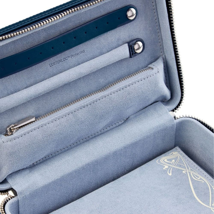 WOLF X LIBERTY All Over Ianthe Medium Jewelry Zip Case - Navy