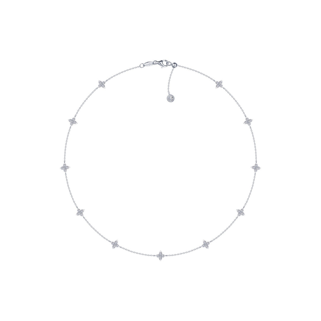 Lafonn Sterling Silver Cubic Zirconia Trillium Necklace