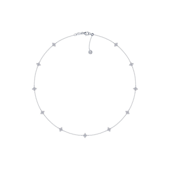 Lafonn Sterling Silver Cubic Zirconia Trillium Necklace