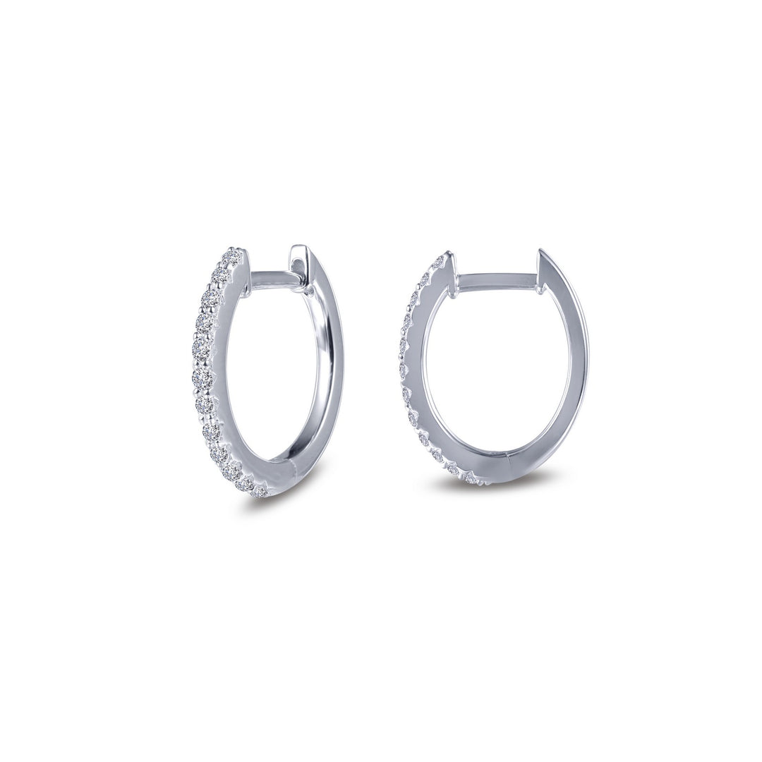 Lafonn Sterling Silver Cubic Zirconias Huggie Earrings