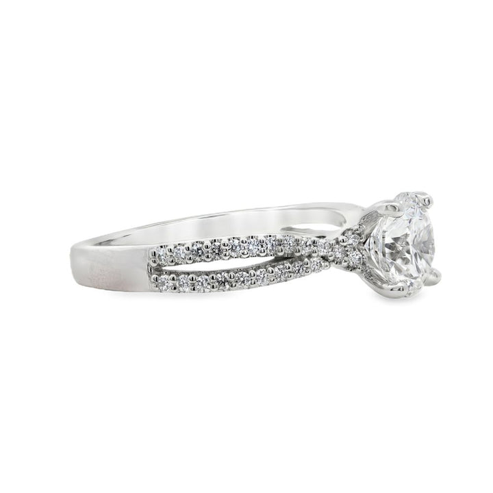 14K White Gold 0.25 CTW Diamond Set Semi-Mount Engagement Ring