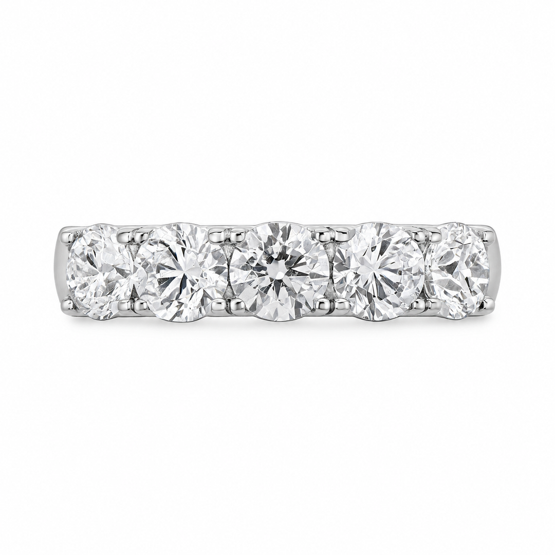 Women's 18K White Gold 2.57 CTW Diamond Anniversary Ring