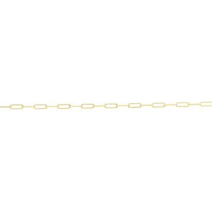 Women's 10K Yellow Gold Open Paperclip Link 7.5" Link Bracelet