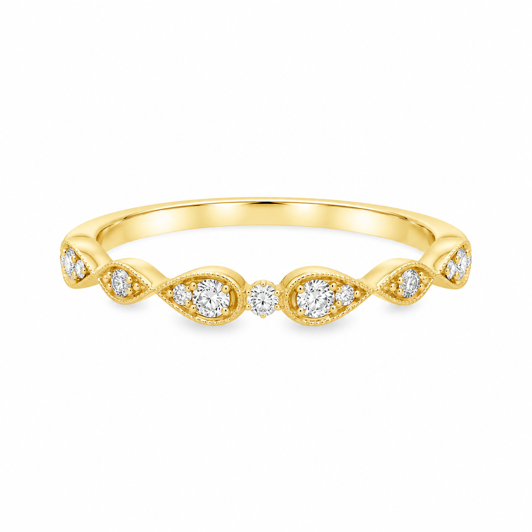 14K Yellow Gold SI1 G/H 0.17 CTW Diamond Women's Ring