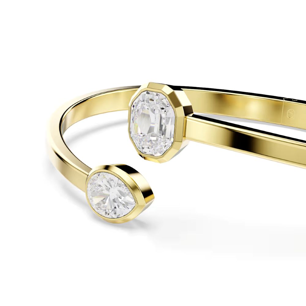 Swarovski Imber Gold-Tone Plated Bangle With Clear Cubic Zirconias