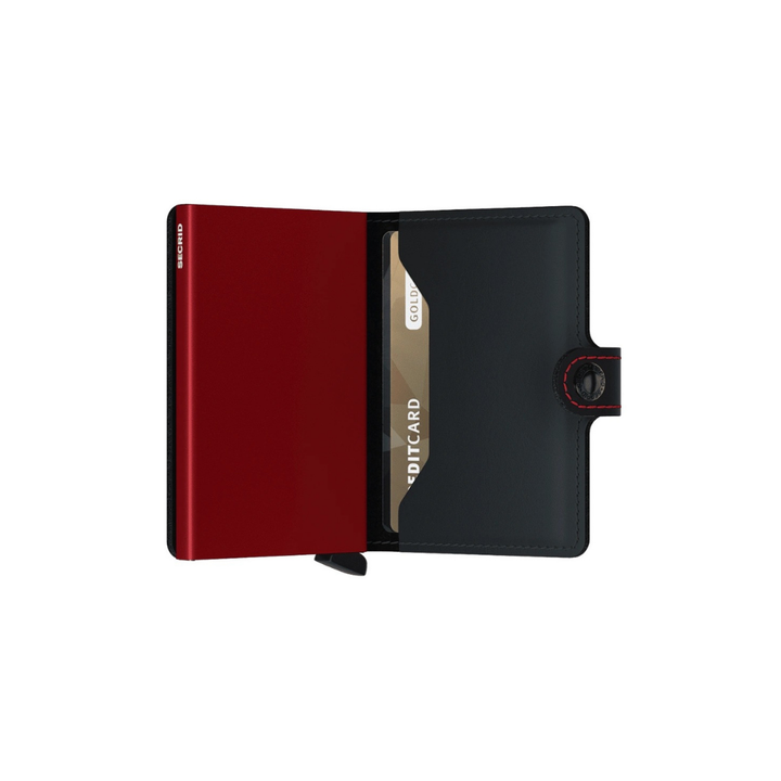 Secrid Matte Black And Red Miniwallet