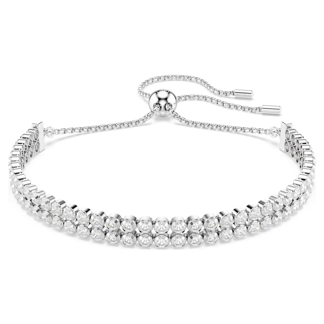 Swarovski Matrix Rhodium Plated Bracelet With Clear Zirconia's 5678252