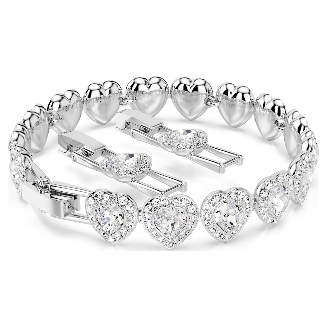 Swarovski Ariana Grande x Swarovski Rhodium Plated Heart Bracelet With Clear Crystals 5720860