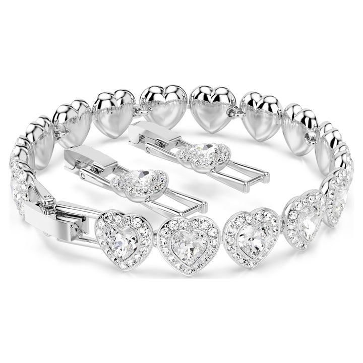 Swarovski Ariana Grande x Swarovski Rhodium Plated Heart Bracelet With Clear Crystals 5720860