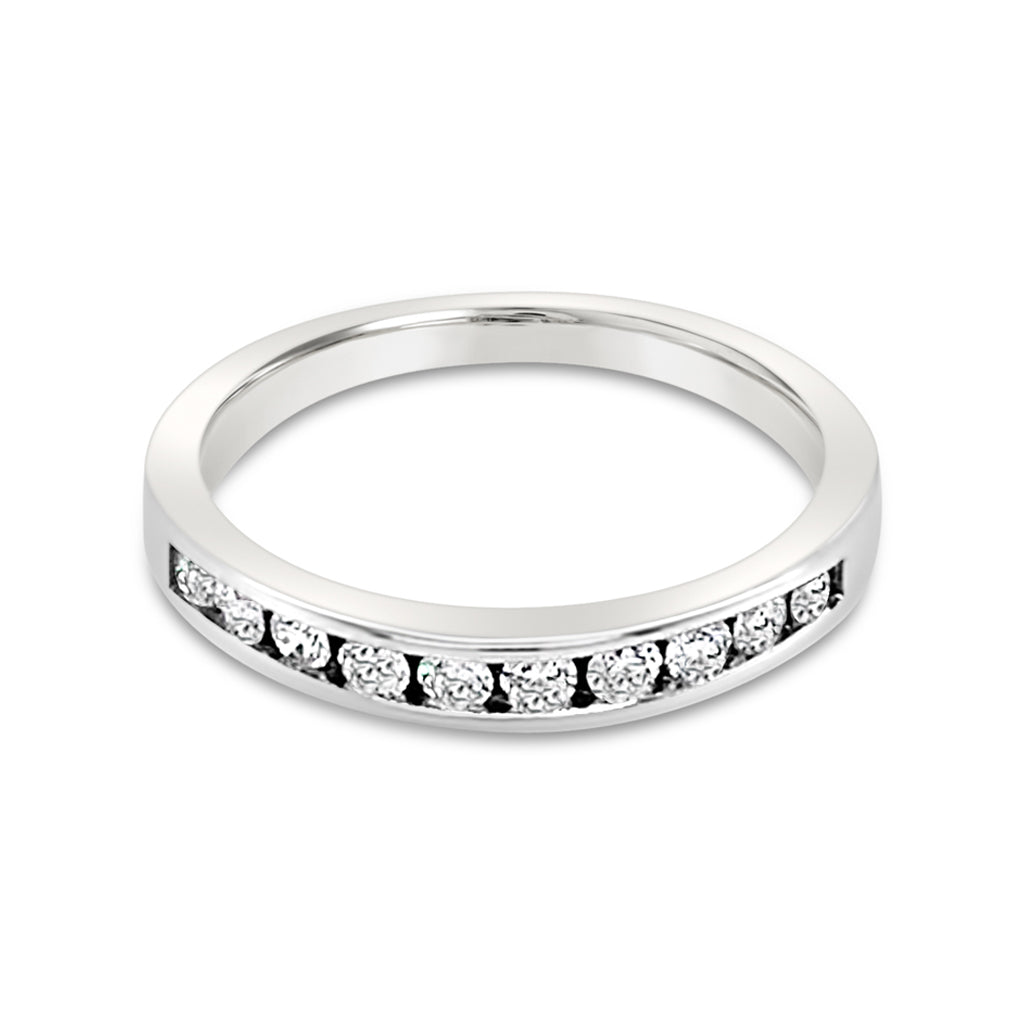 14K White Gold 1.00 CTW Channel Set Anniversary Band