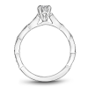 14K White Gold 0.33 CT Diamond Noam Carver Engagement Ring With Scalloped Shoulders