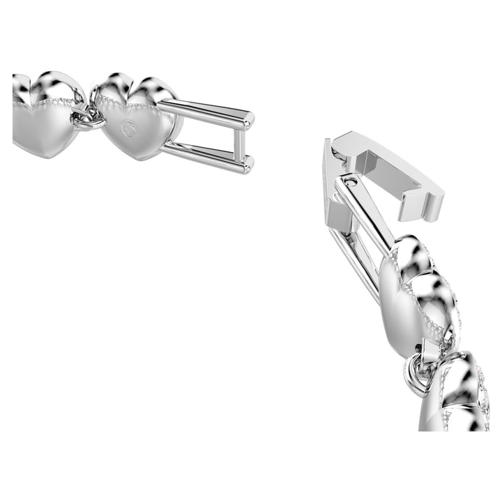 Swarovski Ariana Grande x Swarovski Rhodium Plated Heart Bracelet With Clear Crystals 5720860