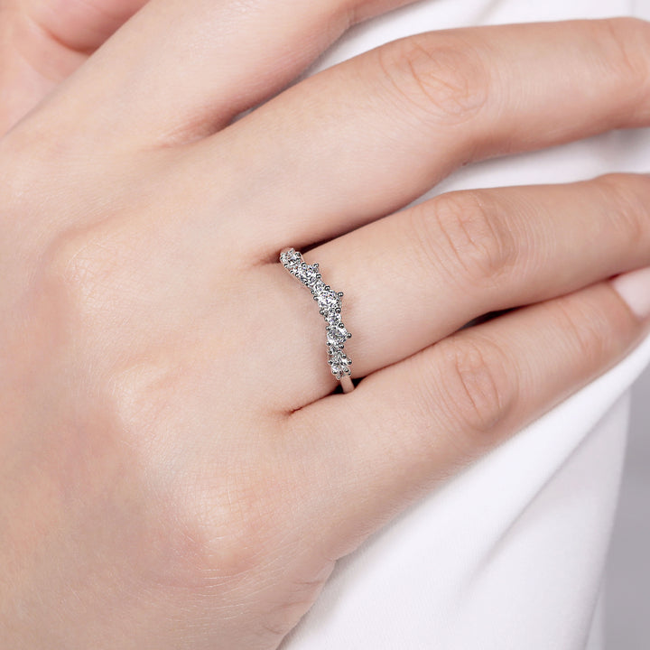 14K White Gold SI G/H 0.43 CTW Diamond Women's Wedding Band