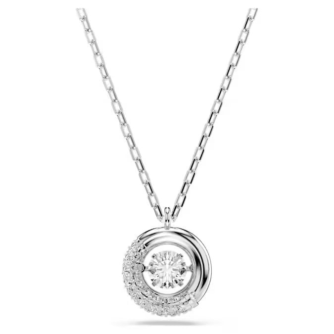 Swarovski Dextera Rhodium Plated Necklace With Clear Cubic Zirconia 5733400