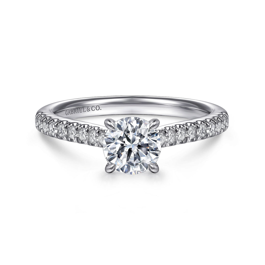 Women's 14K White Gold Classic Diamond Semi-Mount Engagement Ring