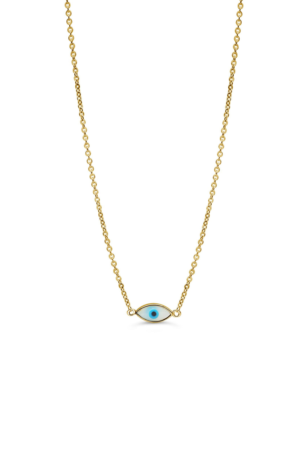 10K Yellow Gold Evil Eye Necklace