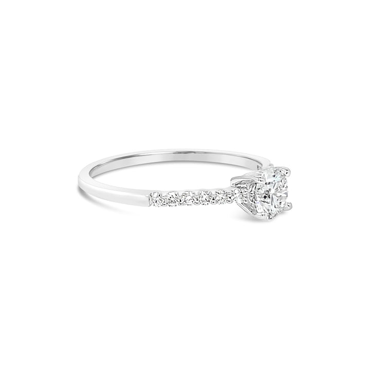 18K White Gold 0.13 CTW Diamond Engagement Ring Semi-Mount