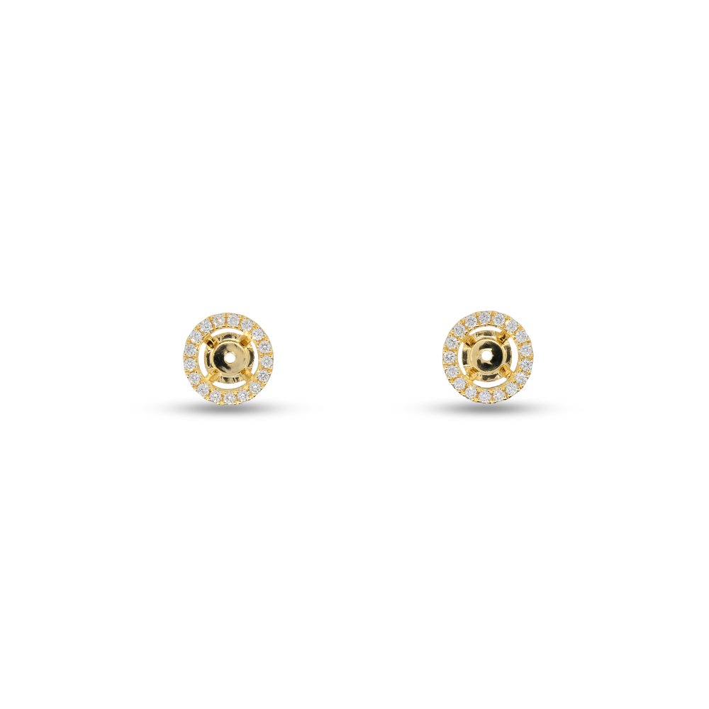 18K Yellow Gold 0.18 CTW Diamond Set Earring Jackets