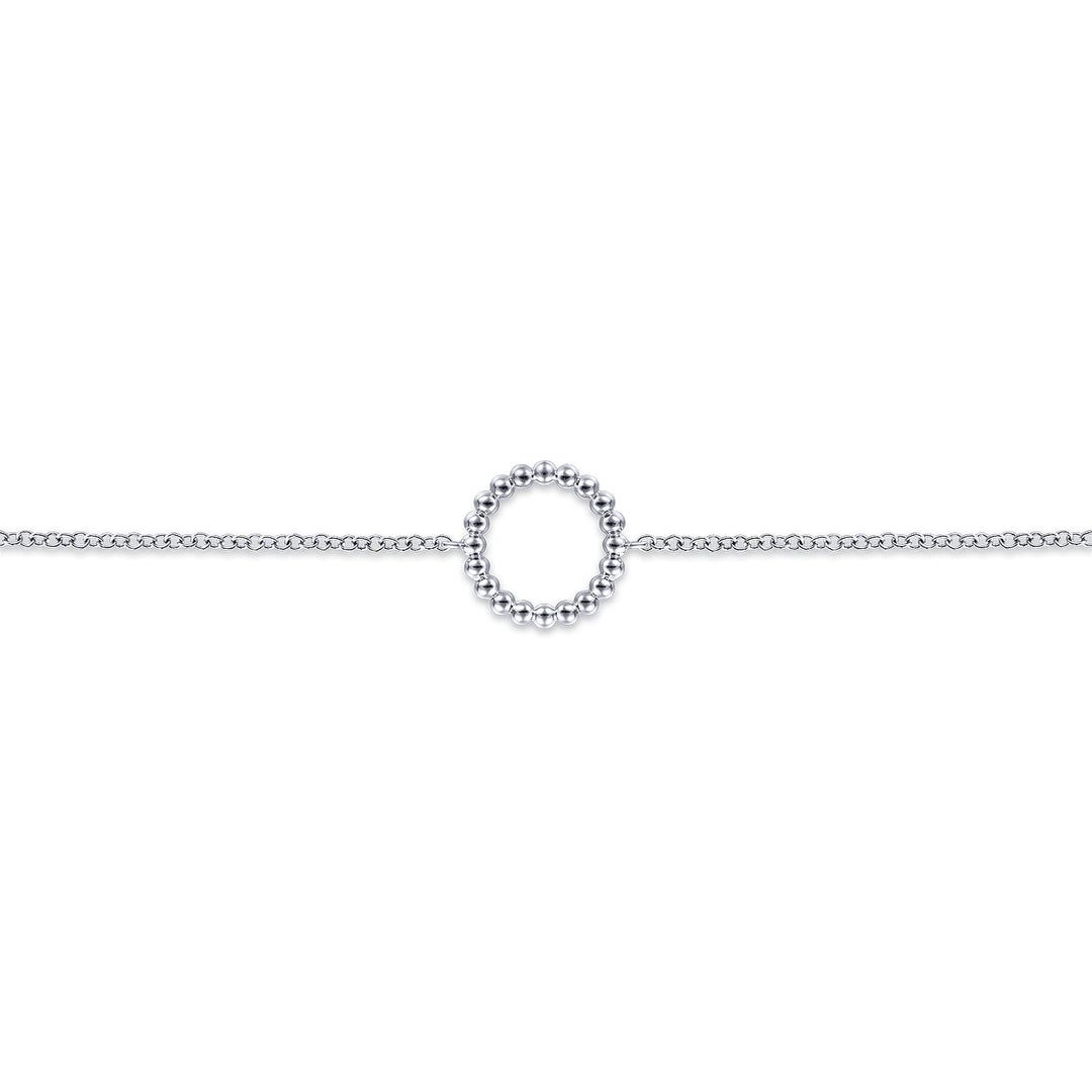 Sterling Silver Gabriel & Co. Open Circle Stationed Bracelet