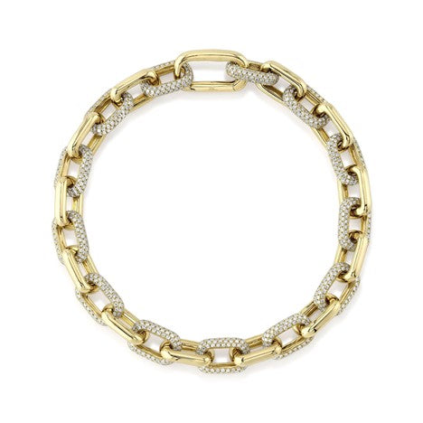 14K Yellow Gold Shy Creation 3.67 CTW Diamond 7" Bracelet