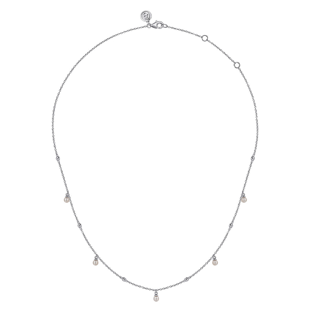 Sterling Silver Gabriel & Co. Pearl Drop Necklace