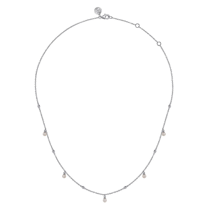 Sterling Silver Gabriel & Co. Pearl Drop Necklace