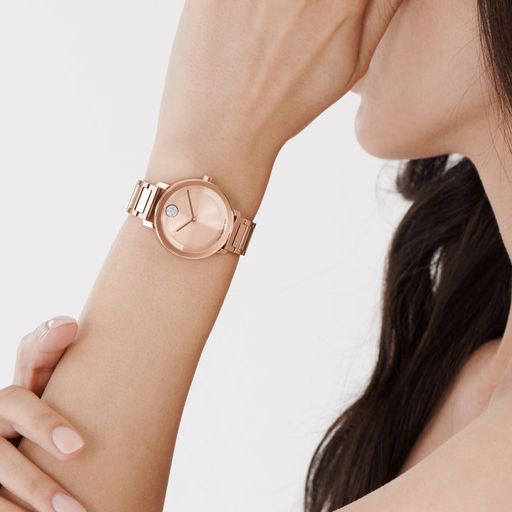 Movado BOLD Evolution 2.0 Women's Rose Gold Tone Watch 3601107