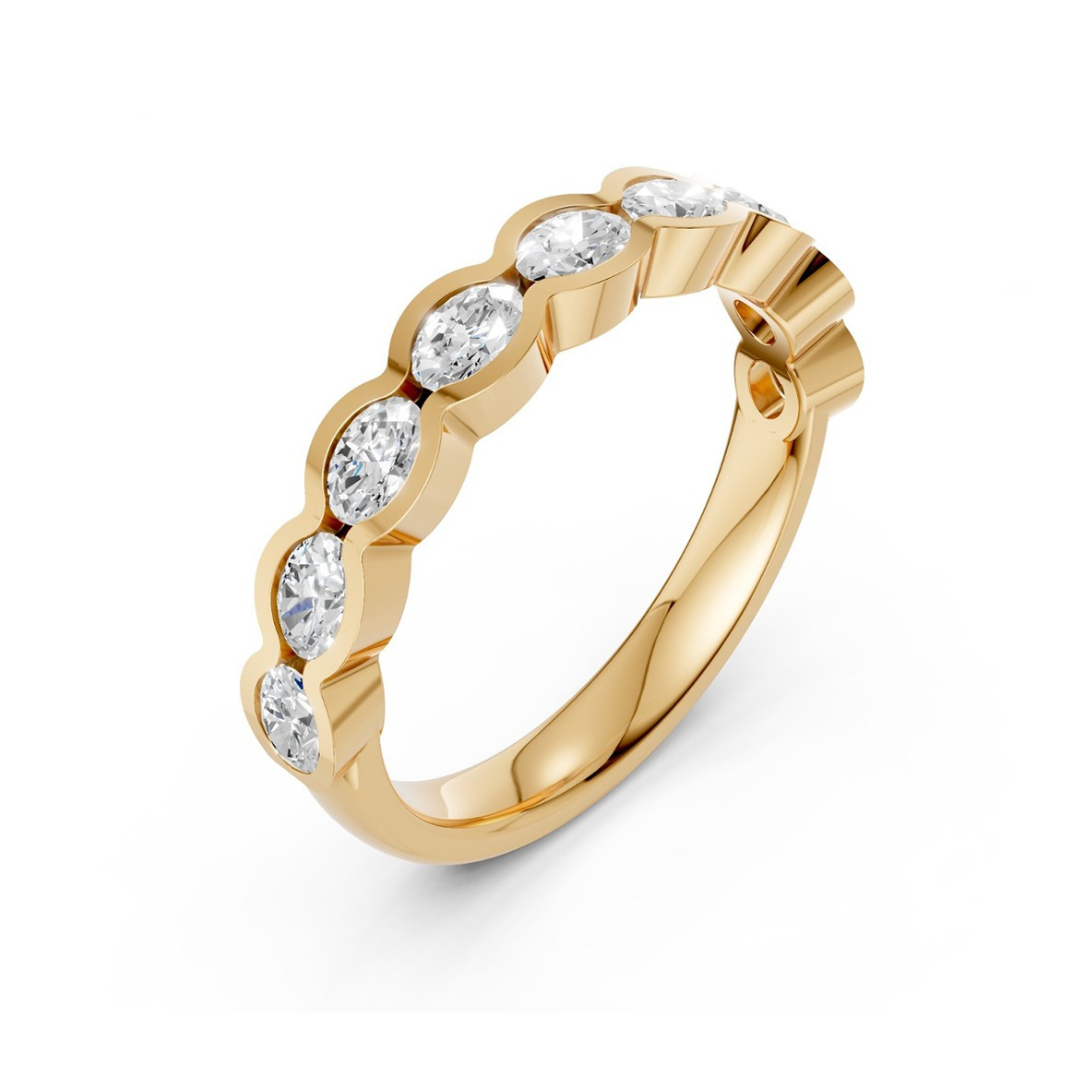 14K Yellow Gold 0.90 CTW LAB Diamond Women's Band