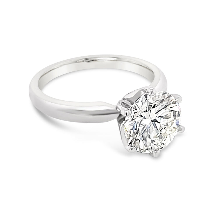 Platinum Solitaire Semi-Mount Engagement Ring (420-00055)