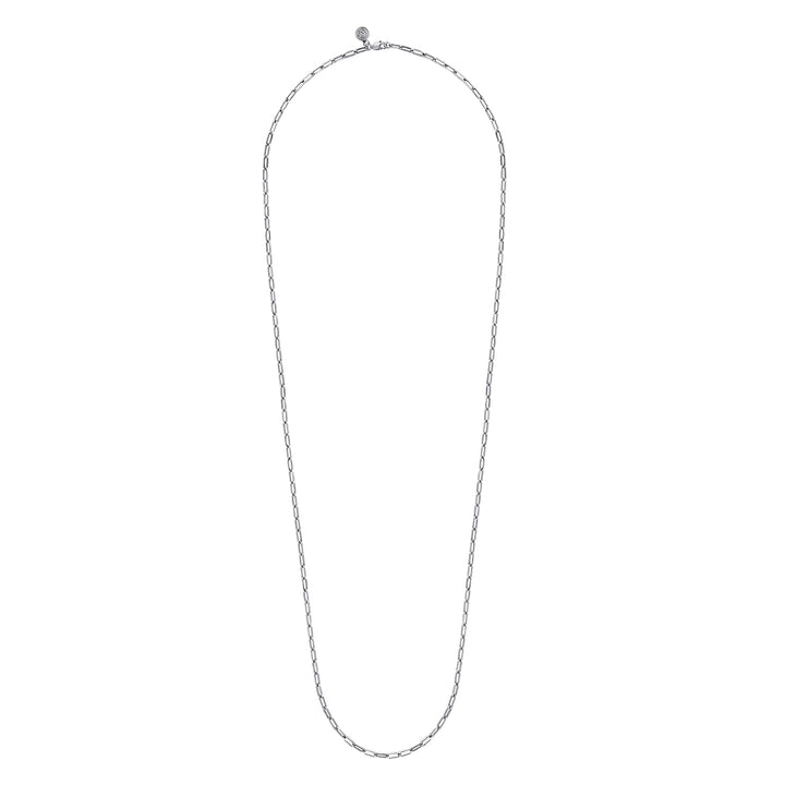 Sterling Silver Gabriel & Co. Medium Polished Paperclip Link 32" Chain
