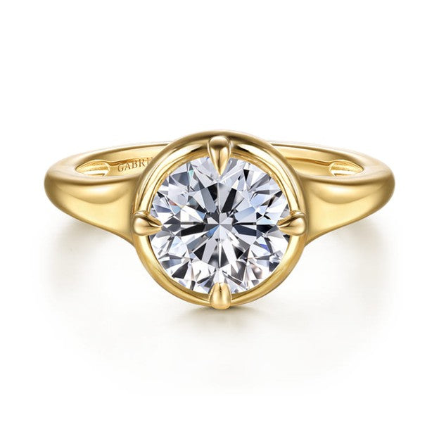 Women's 14K Yellow Gold Solitaire Ring Mount 420-00148