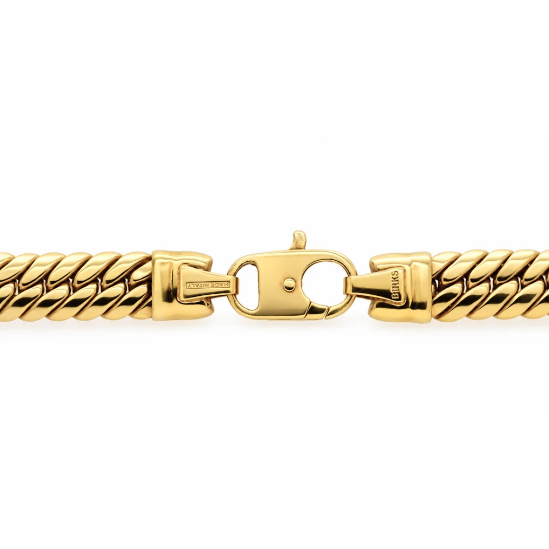 Estate - 14 Karat Yellow Gold Hollow Tight Curb Link 17" Chain