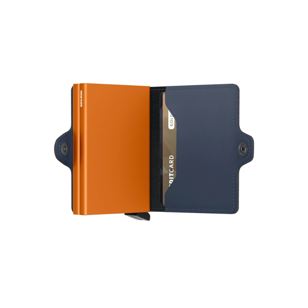 Secrid Matte NIghtblue-Orange Twinwallet
